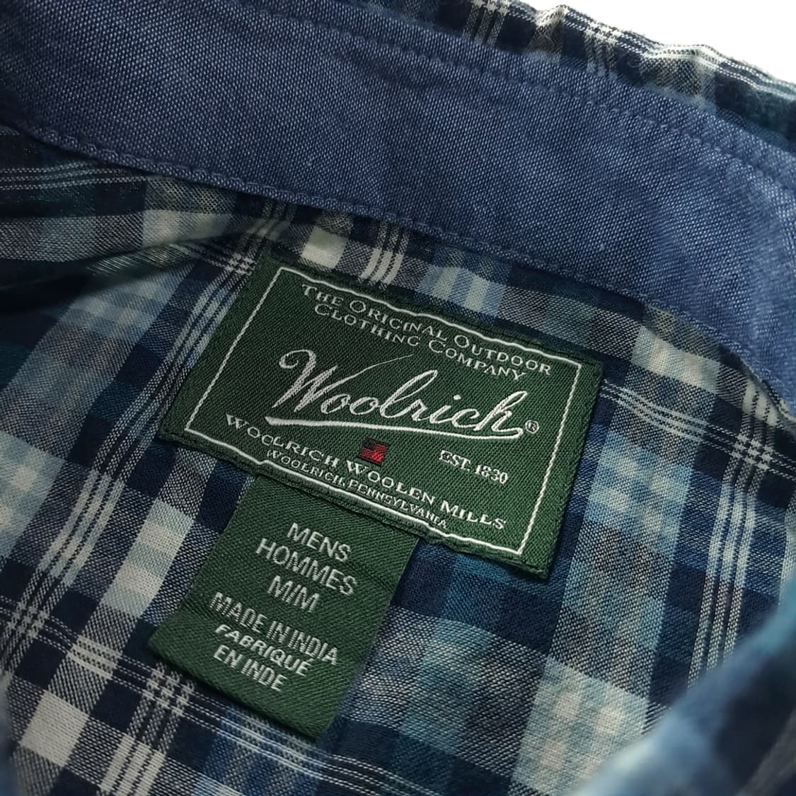 CK438 M 울리치 90s 타탄체크 블루 반팔 셔츠 남방 상품이미지3