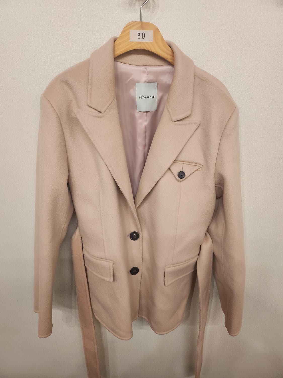 ((새상품))인디핑크 핸드메이드 울 코트☃️ 상품이미지3