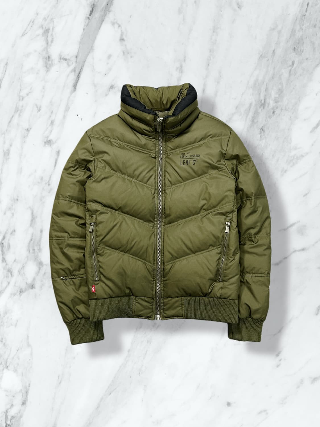 리바이스 빈티지 카키 숏패딩 M 상품이미지1