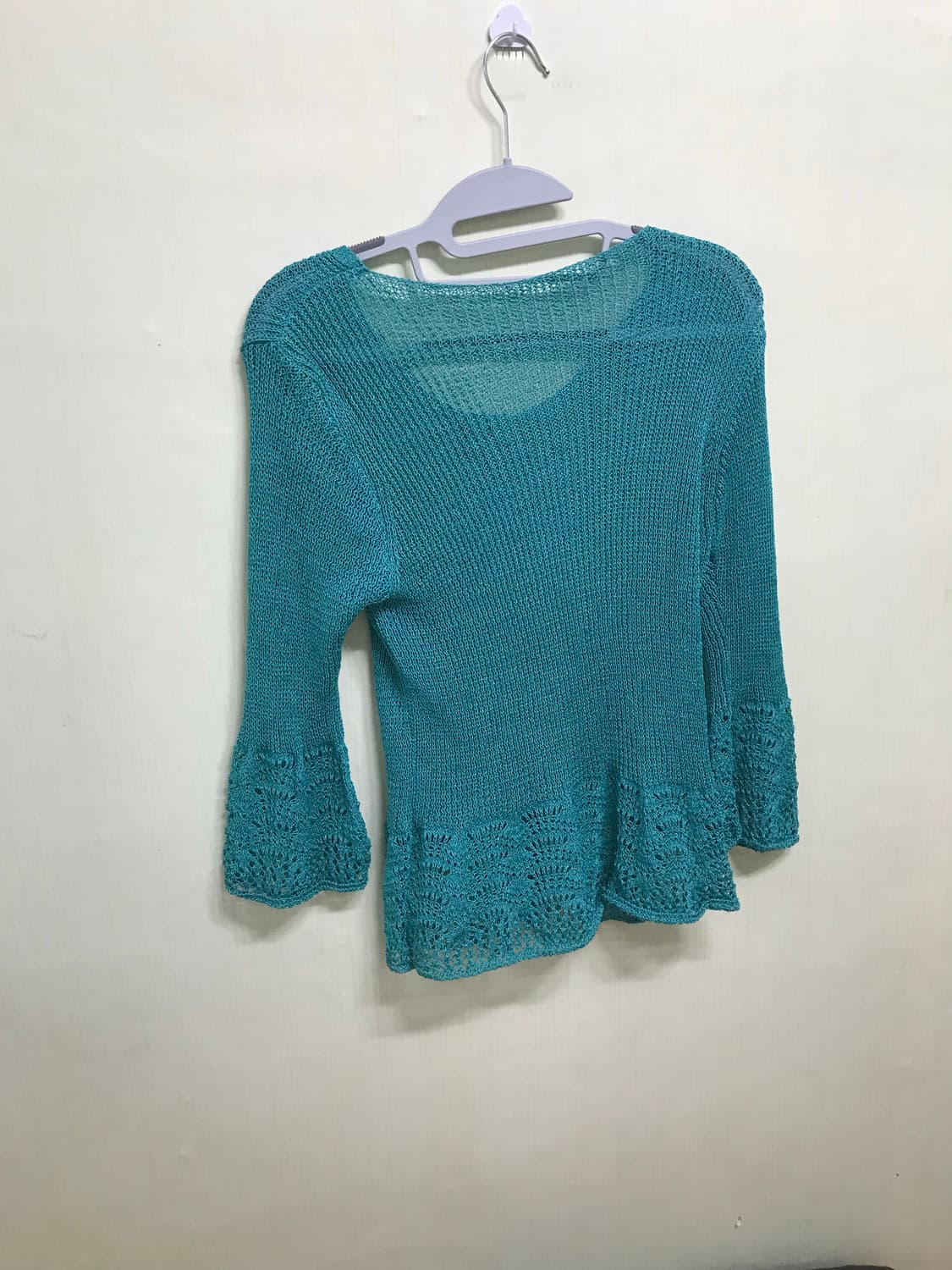 aqua blue punching knit cardigan 상품이미지6