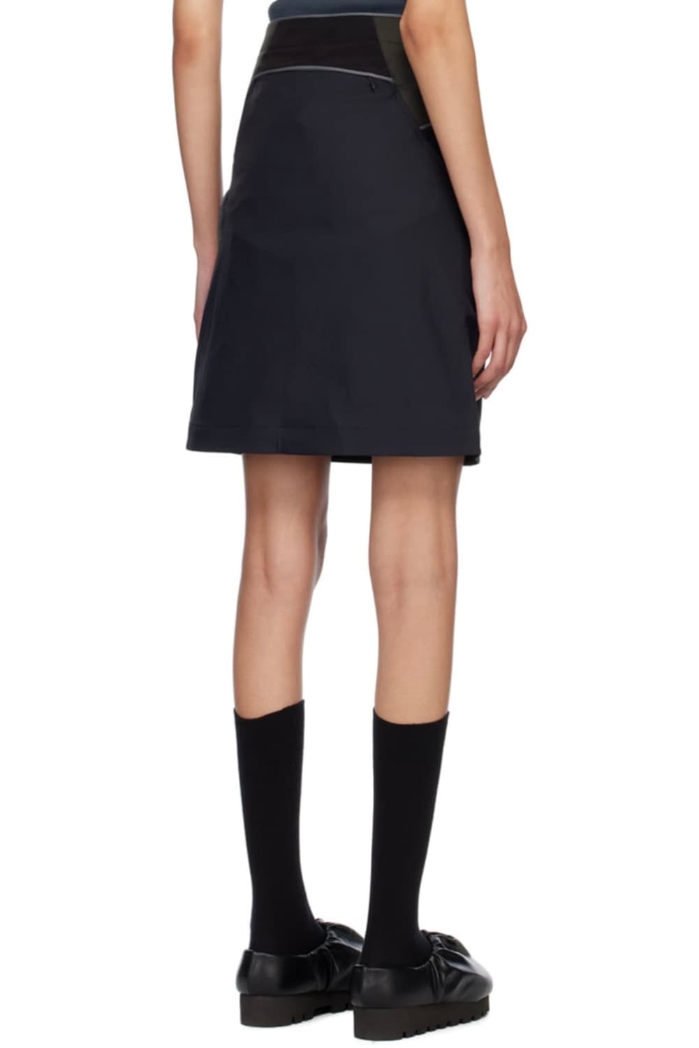 Hyein seo 혜인서 패널 미디 스커트 블랙 상품이미지2