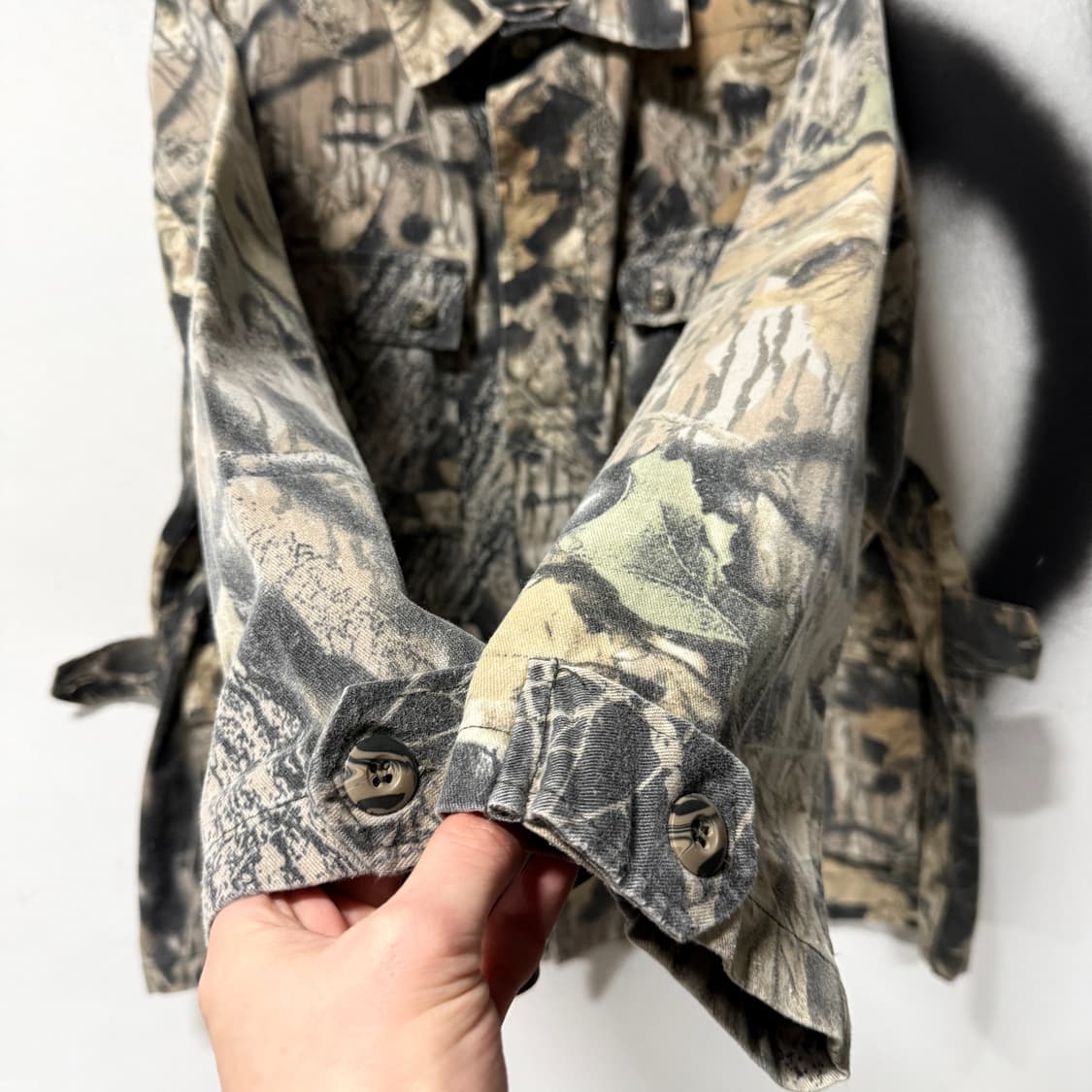 VTG 빈티지 리얼트리 , 모시 오크 풀 패턴 멀티 포켓 긴팔 셔츠 상품이미지4