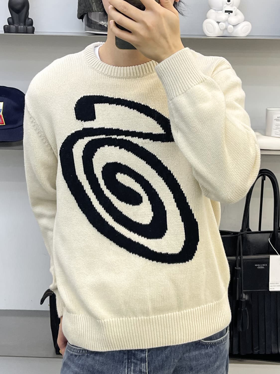 스투시 컬리 S로고 스웨터 상품이미지1