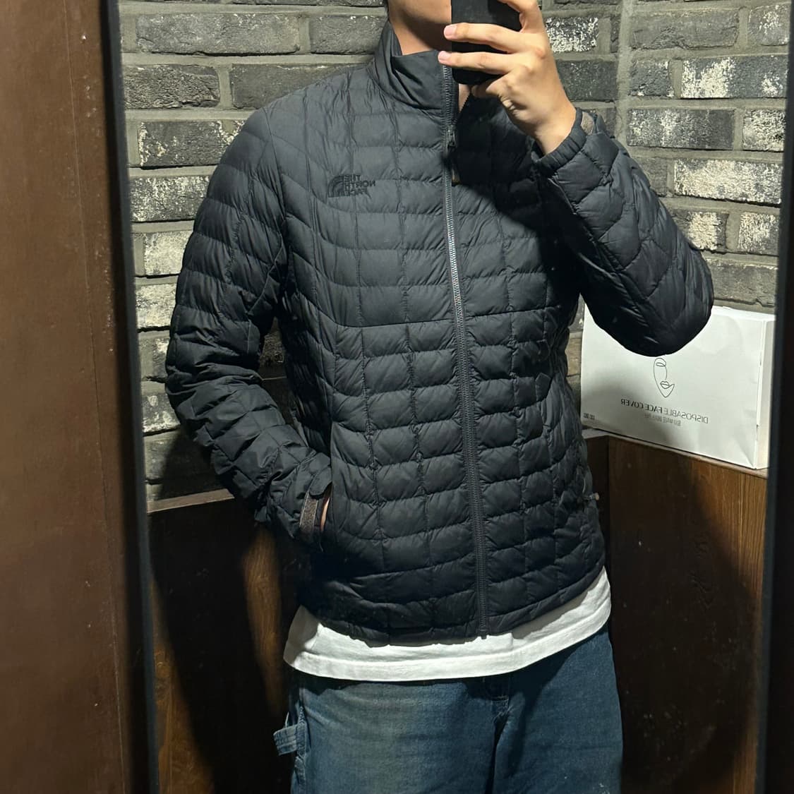 L) 노스페이스 T-BALL 테크 경량 패딩 자켓 블랙 상품이미지10