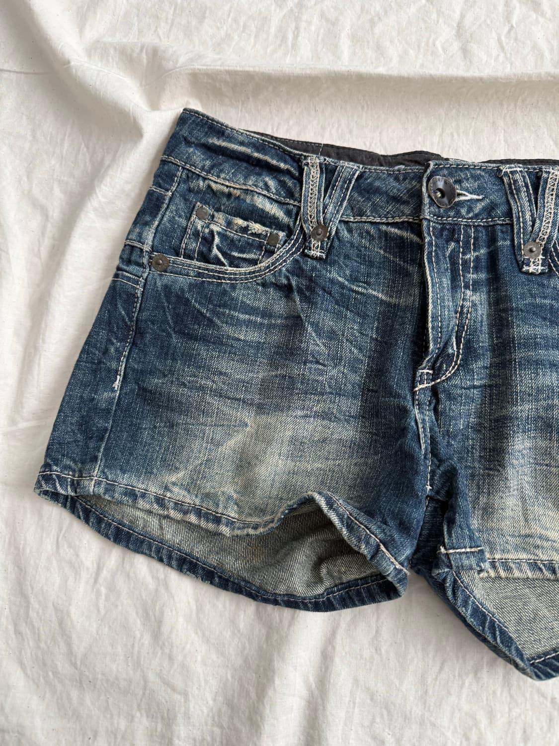 Y2k 데님 숏팬츠 상품이미지2