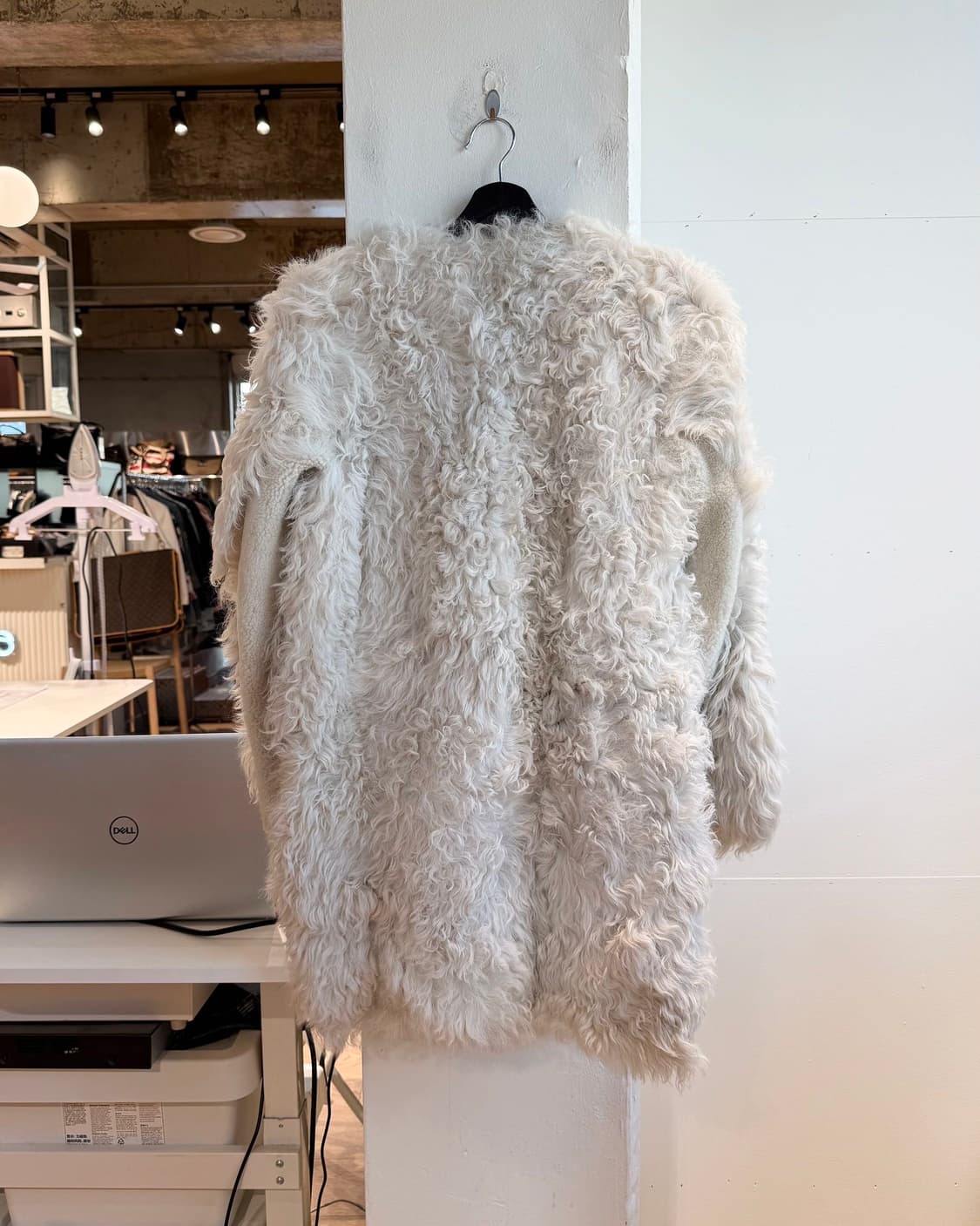 이자벨마랑 아이보리 램스킨 퍼 자켓  상품이미지7