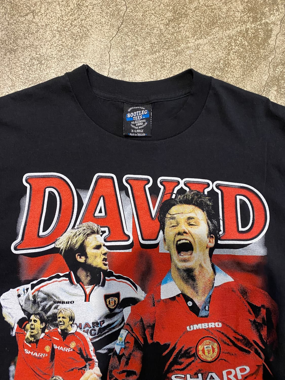 빈티지 베컴 프린팅 티셔츠 상품이미지4