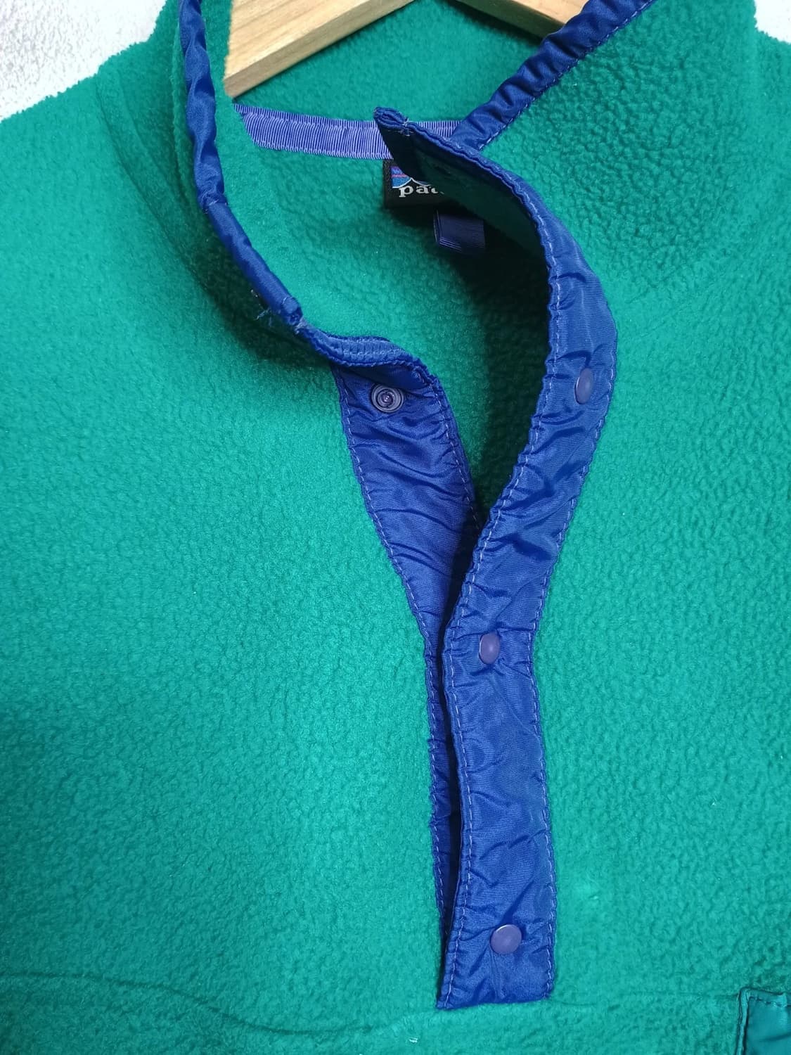 90s 파타고니아 신칠라 스냅-T 그린/퍼플 USA 상품이미지3