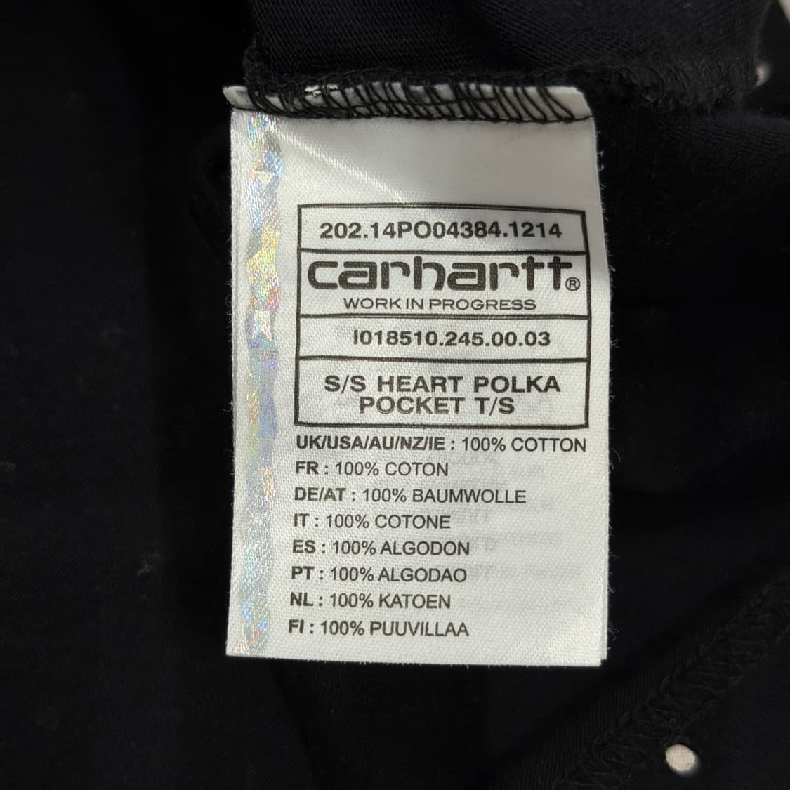 칼하트 빈티지 도트 땡땡이 반팔티 블랙 M 상품이미지4