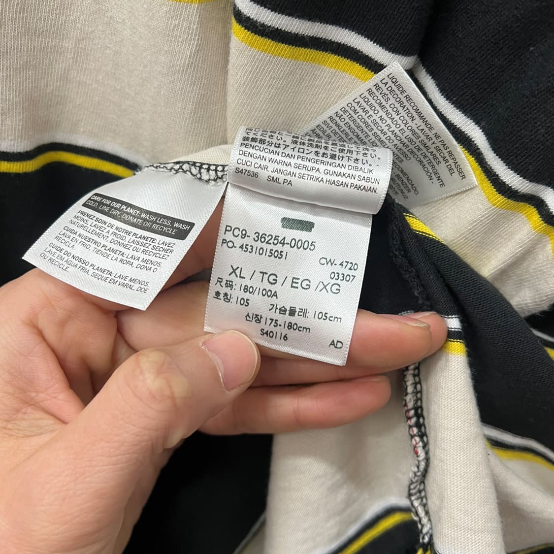 리바이스 오버사이즈 스트라이프 반팔티 XL 상품이미지4