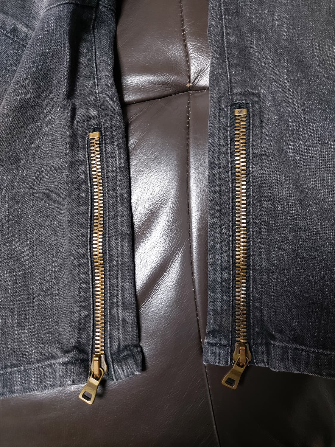 여성 바이커진 블랙 데님 팬츠(28) 상품이미지3