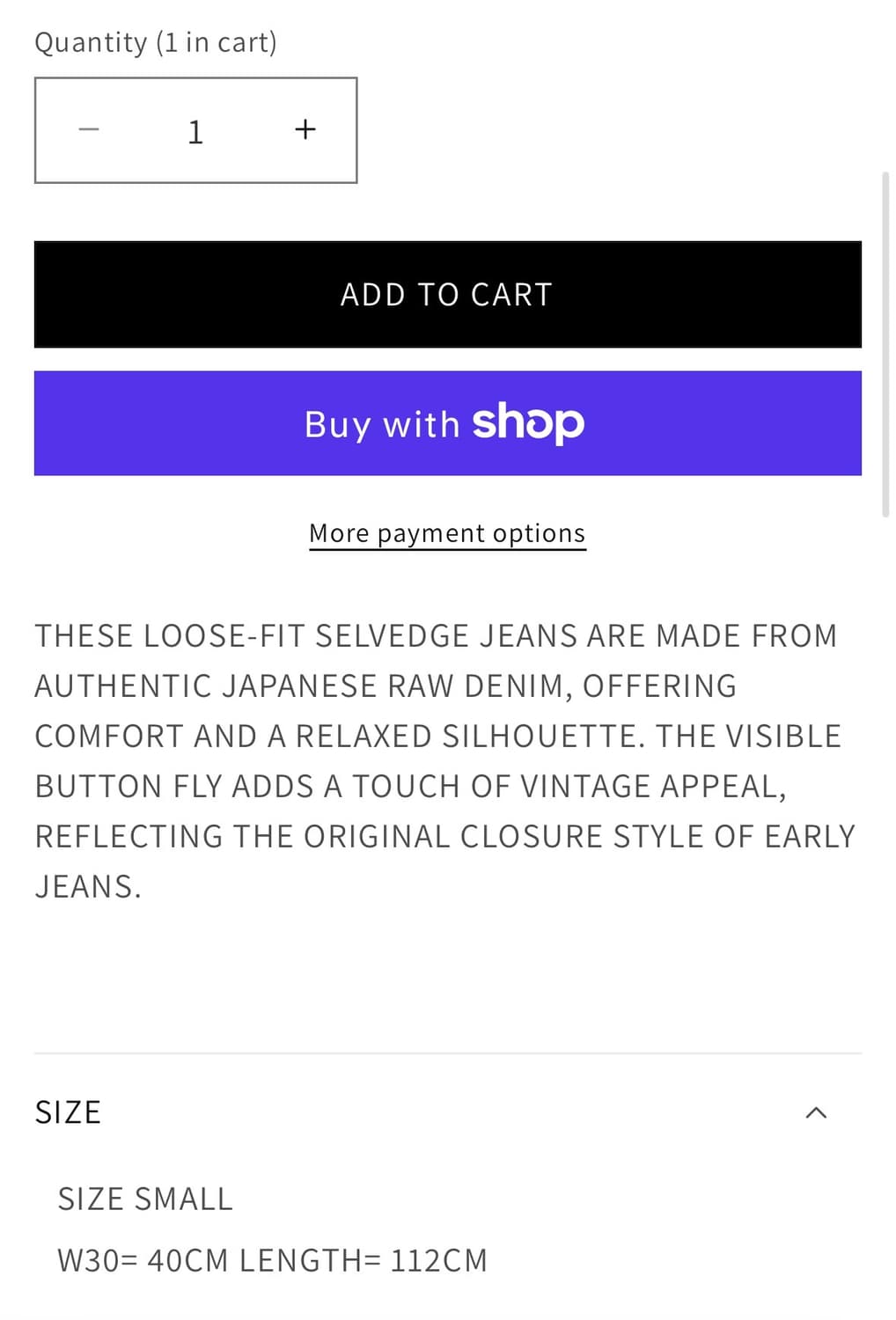 NOFAITH STUDIOS LOOSE FIT DENIM BLUE S 상품이미지2