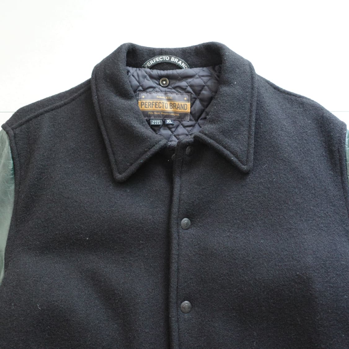 00s 쇼트 퍼펙토 울레더 바시티자켓 USA 상품이미지2