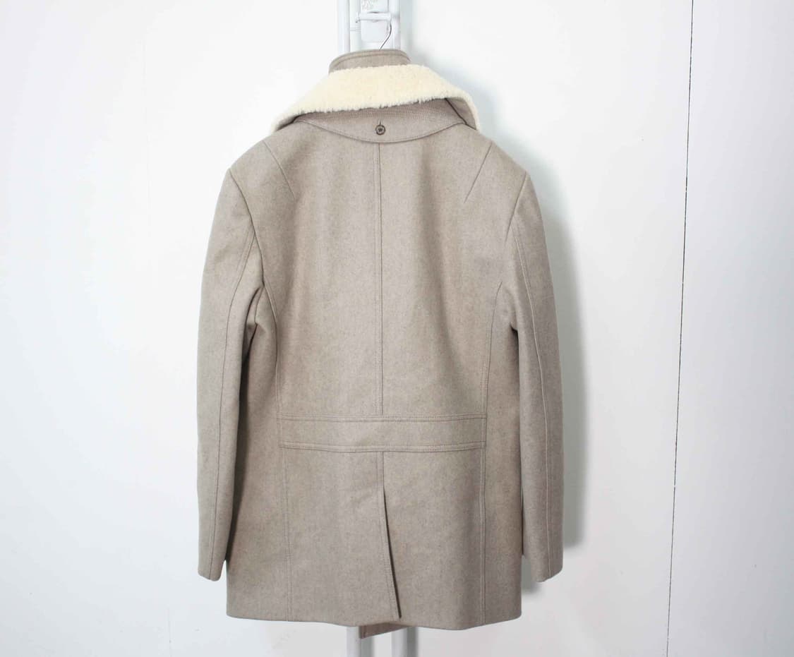 W-4014/솔리드옴므 정품 남성용 캐시미어혼방 양털트리밍 코트 100 상품이미지2