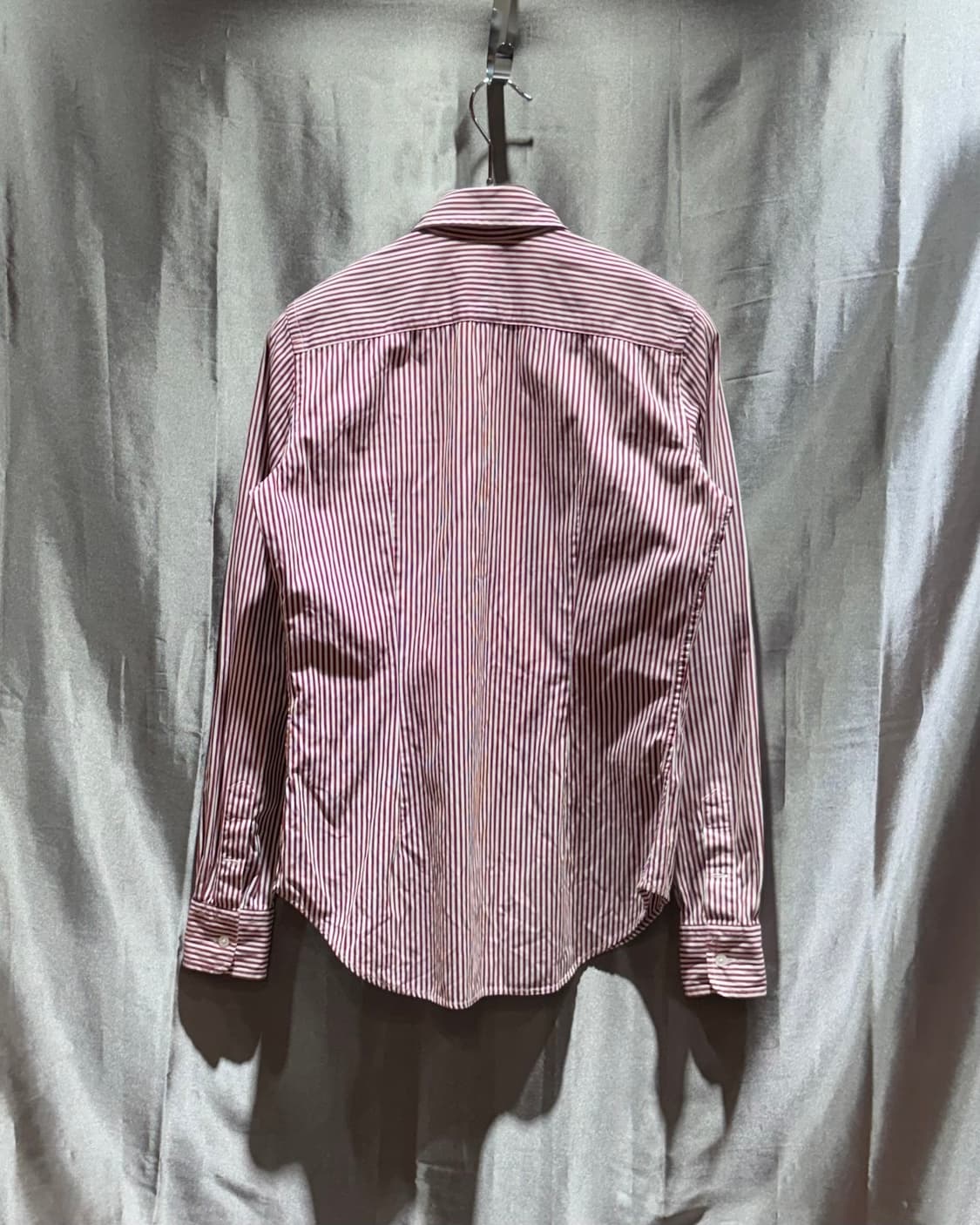 2 폴로랄프로렌 우먼스 버건디 스트라이프 셔츠 상품이미지3