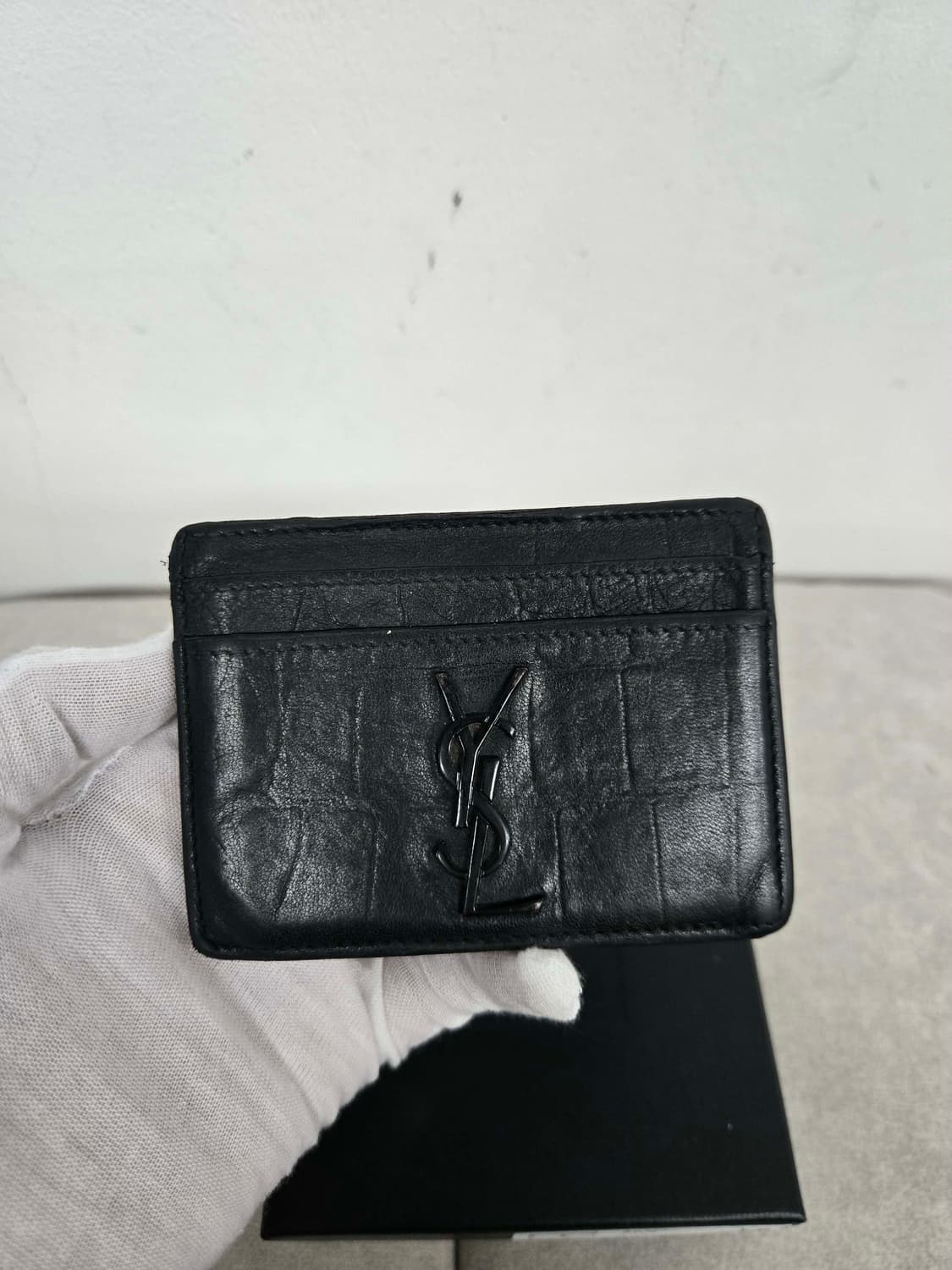 [보증서 정품] 입생로랑 크로커다일 카드지갑 상품이미지4