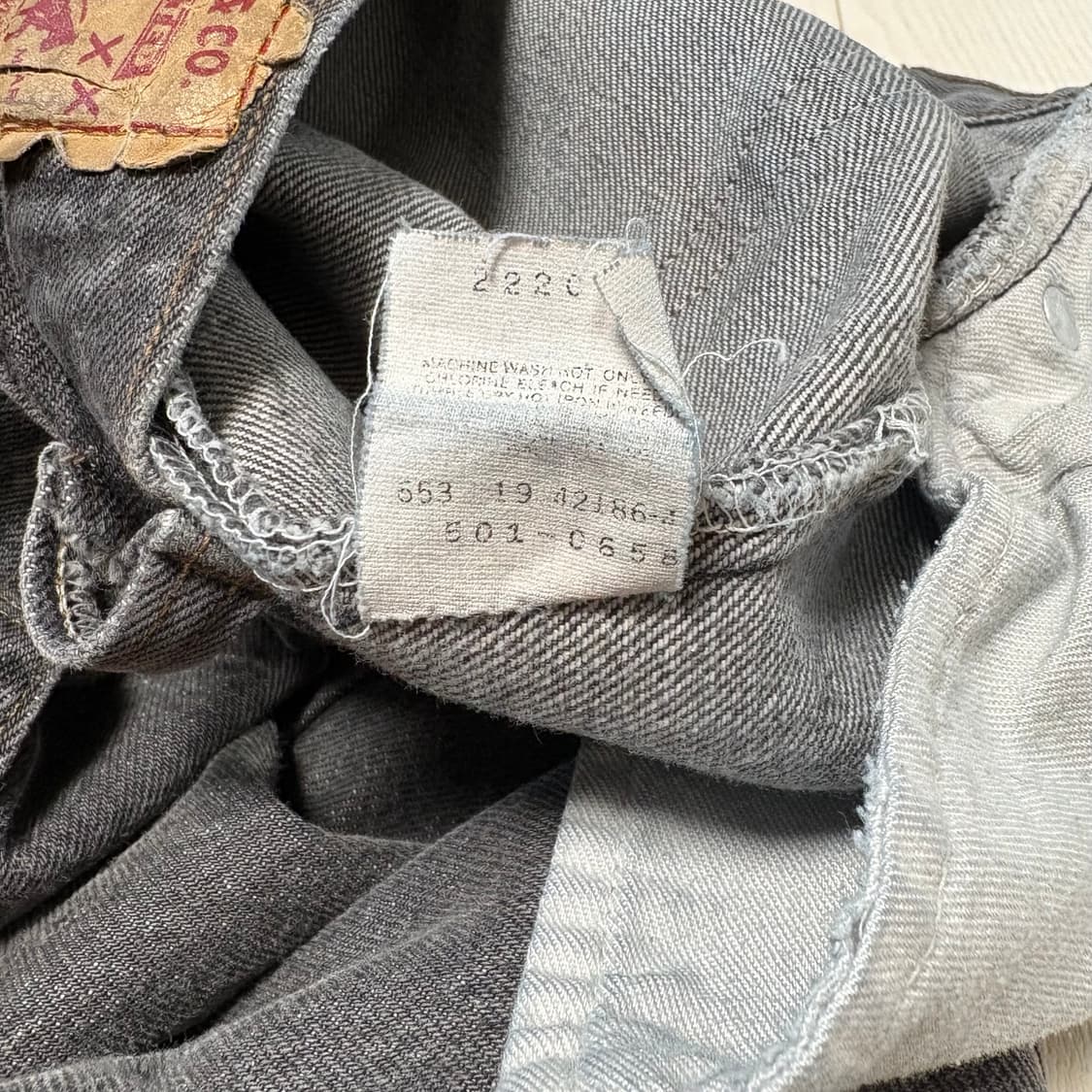 [33] 90s 리바이스 501 USA 흑청데님 상품이미지3