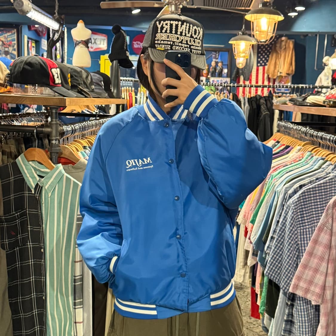 빈티지 USA 나일론 퀄팅 코치 점퍼 상품이미지3