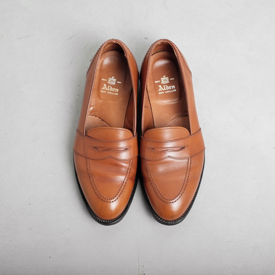 알든 685 9.5E(275-280) 꼬냑 카프 페니로퍼 에버딘라스트 상품이미지5