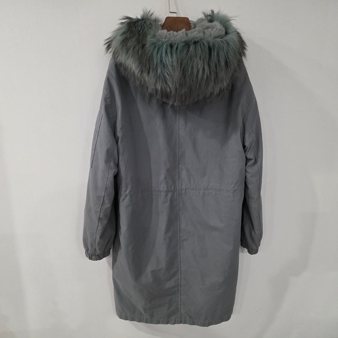 레노마 라쿤 토끼털 롱 패딩 그레이 66-77 상품이미지7