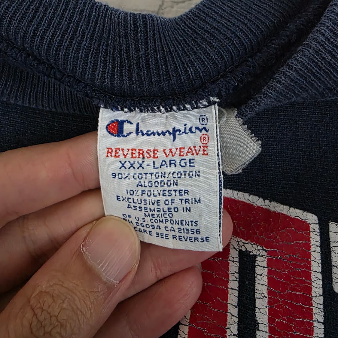 [XXXL] 90s 빈티지 챔피온 리버스위브 네이비 스웻 맨투맨 상품이미지6