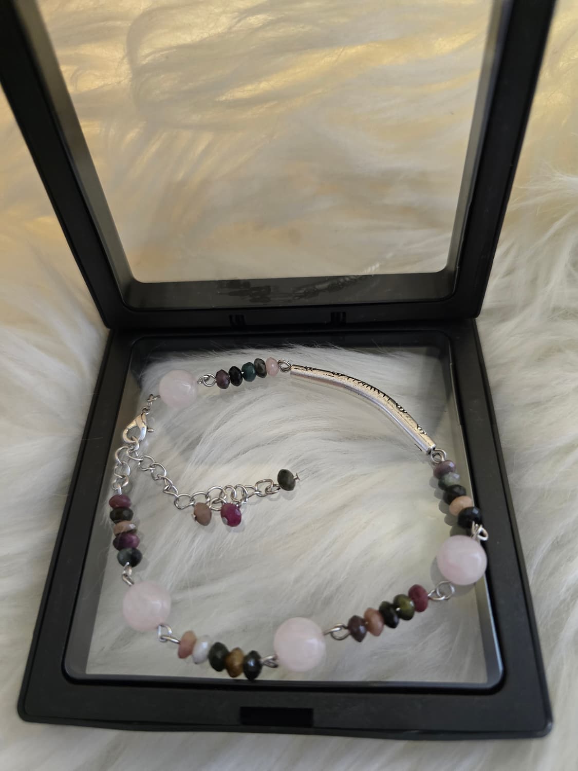 실버 엔틱 장미석 팔찌 상품이미지4