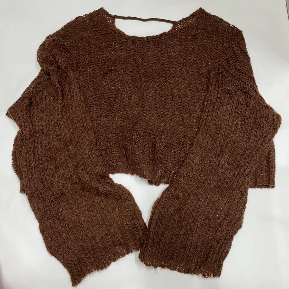 빈티지 브라운 크로쉐 니트 상품이미지2
