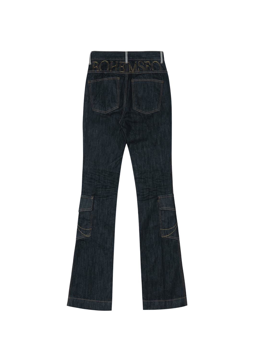BOHEMSEO SELVEDGE CARGO BOOTCUT, BLUE 상품이미지4