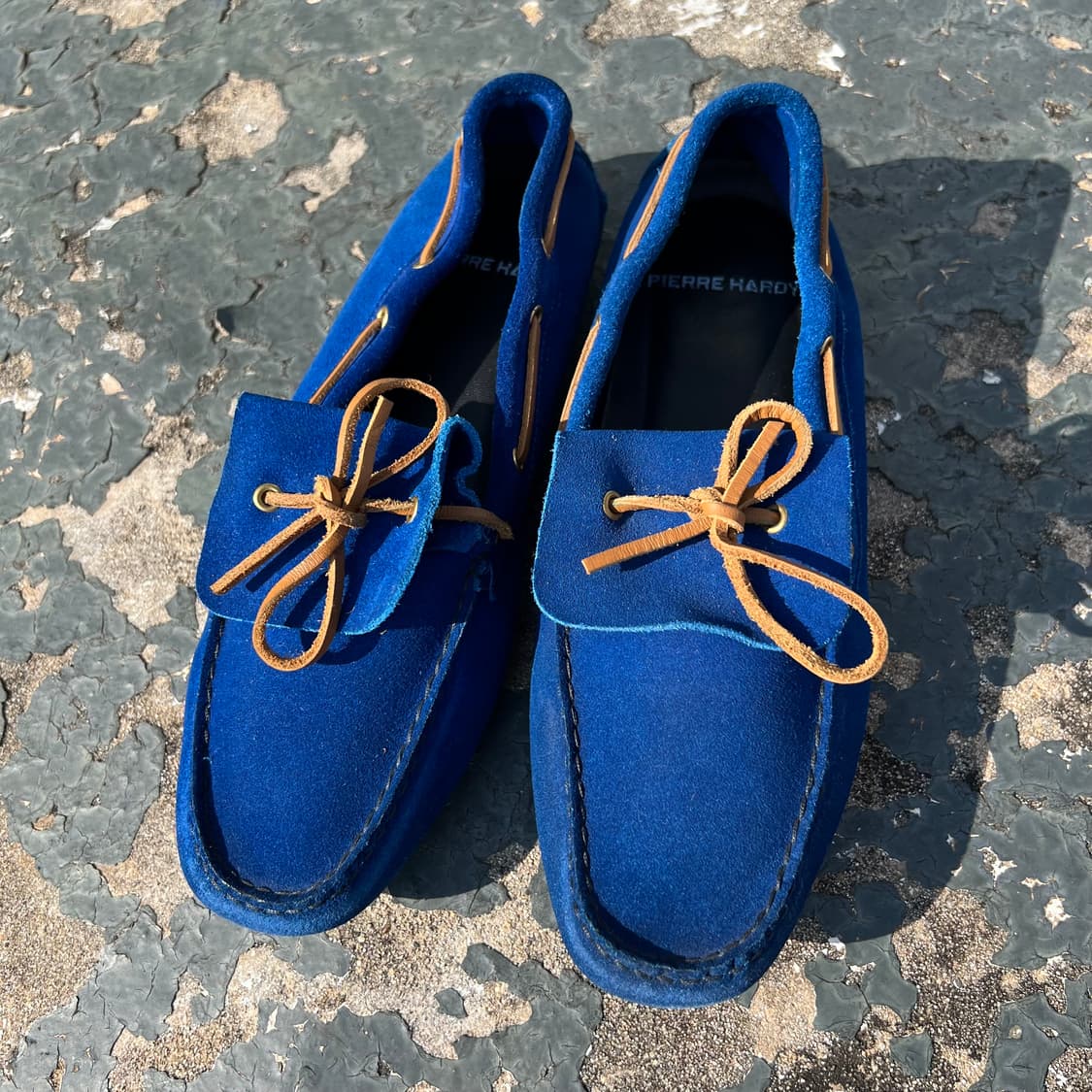 피에르하디 블루 스웨이드 보트 슈즈 상품이미지3
