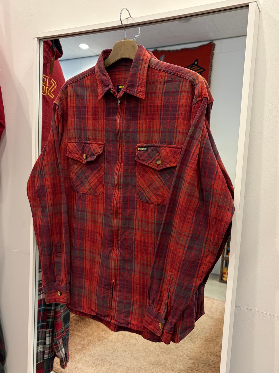 Oshkosh 오시코시 투포켓 체크 집업 셔츠 상품이미지1