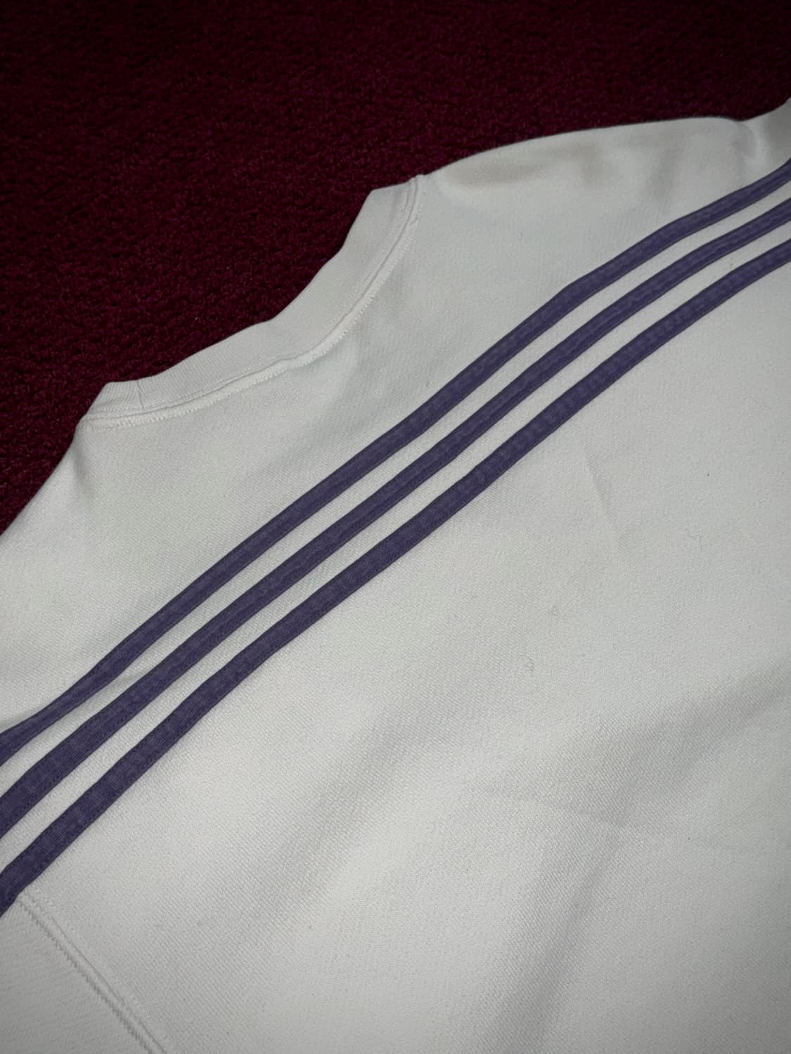 아디다스 화이트 퍼플 파이어버드 맨투맨 M 상품이미지4