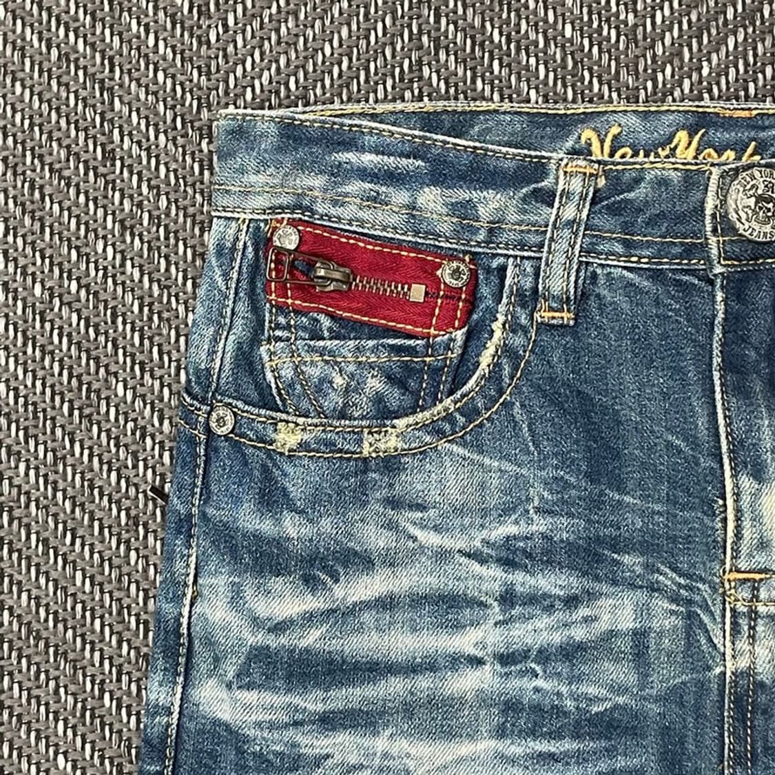 워싱 데님 미니 스커트 v0146 상품이미지4