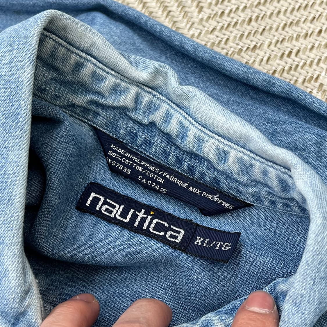 노티카 오버핏 데님 셔츠 r3142 상품이미지7