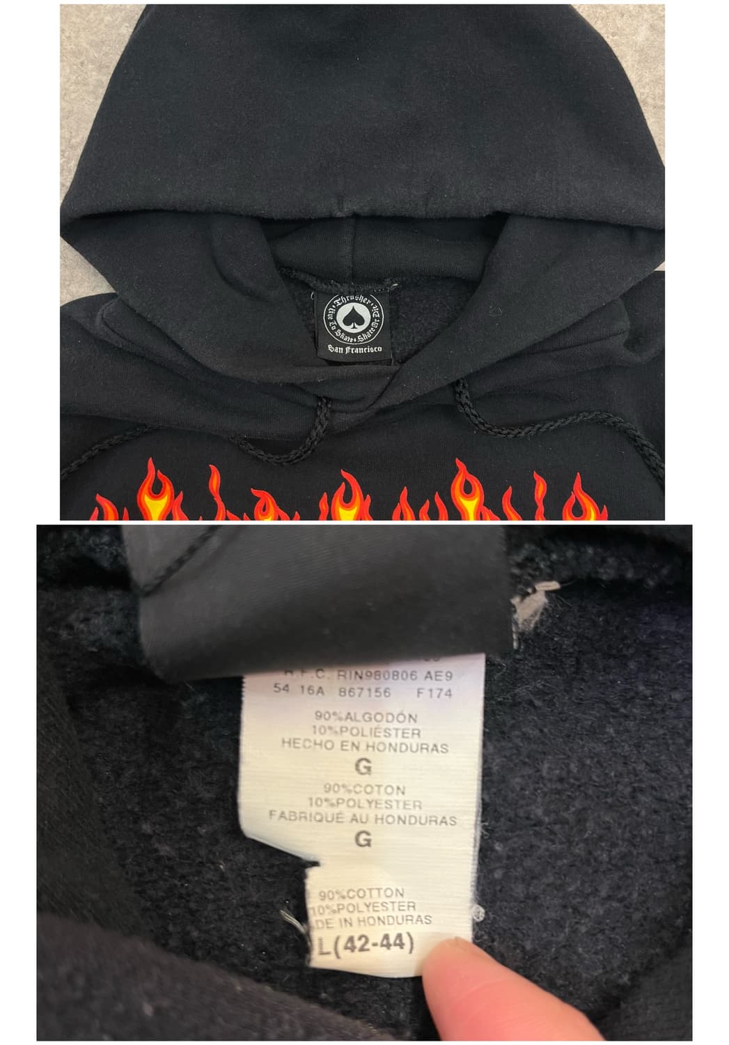 트레셔 기모 후드티 블랙 L  #csz3157 상품이미지4