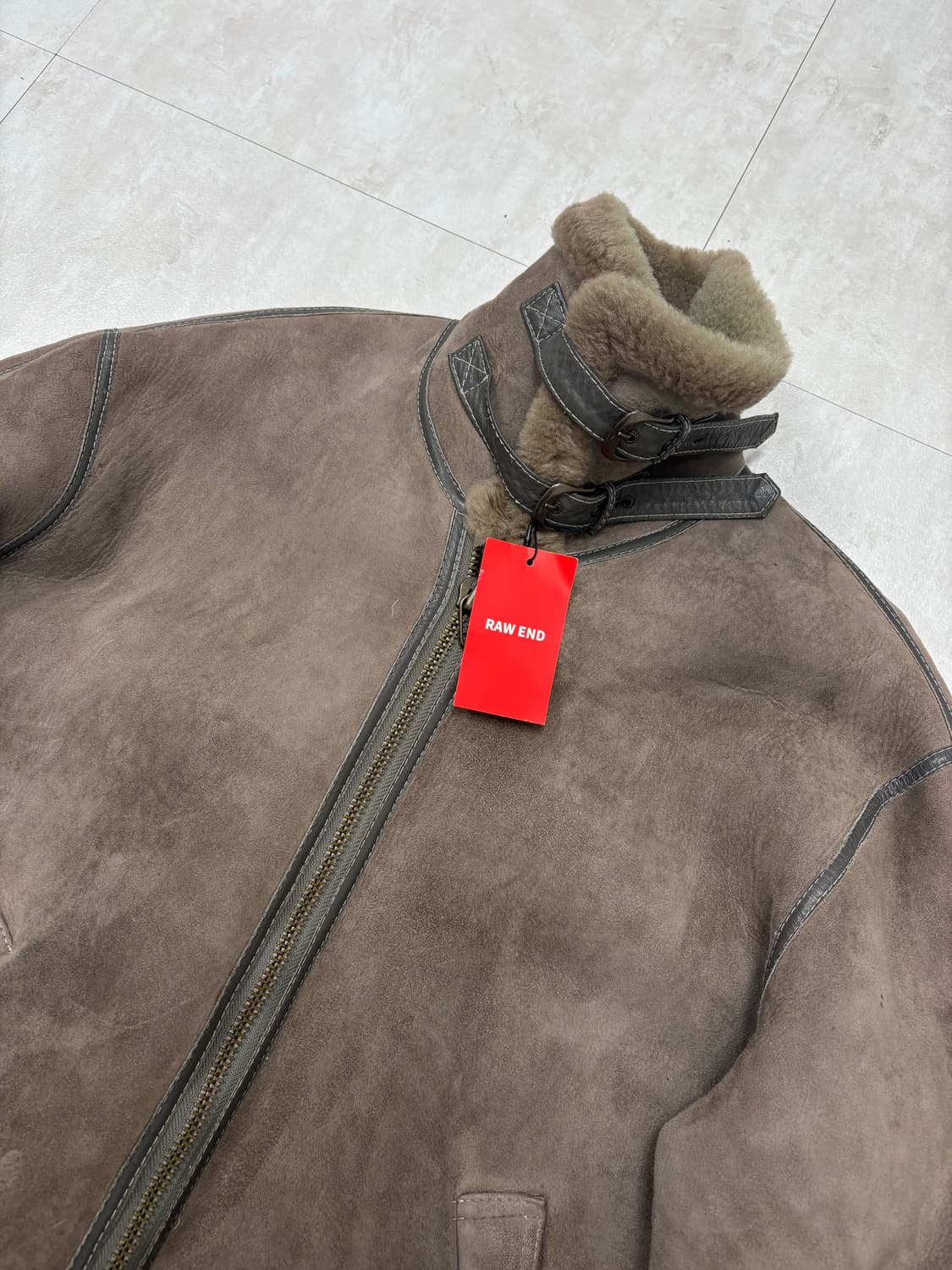 브라운 스웨이드 가죽 무스탕 #80 상품이미지2