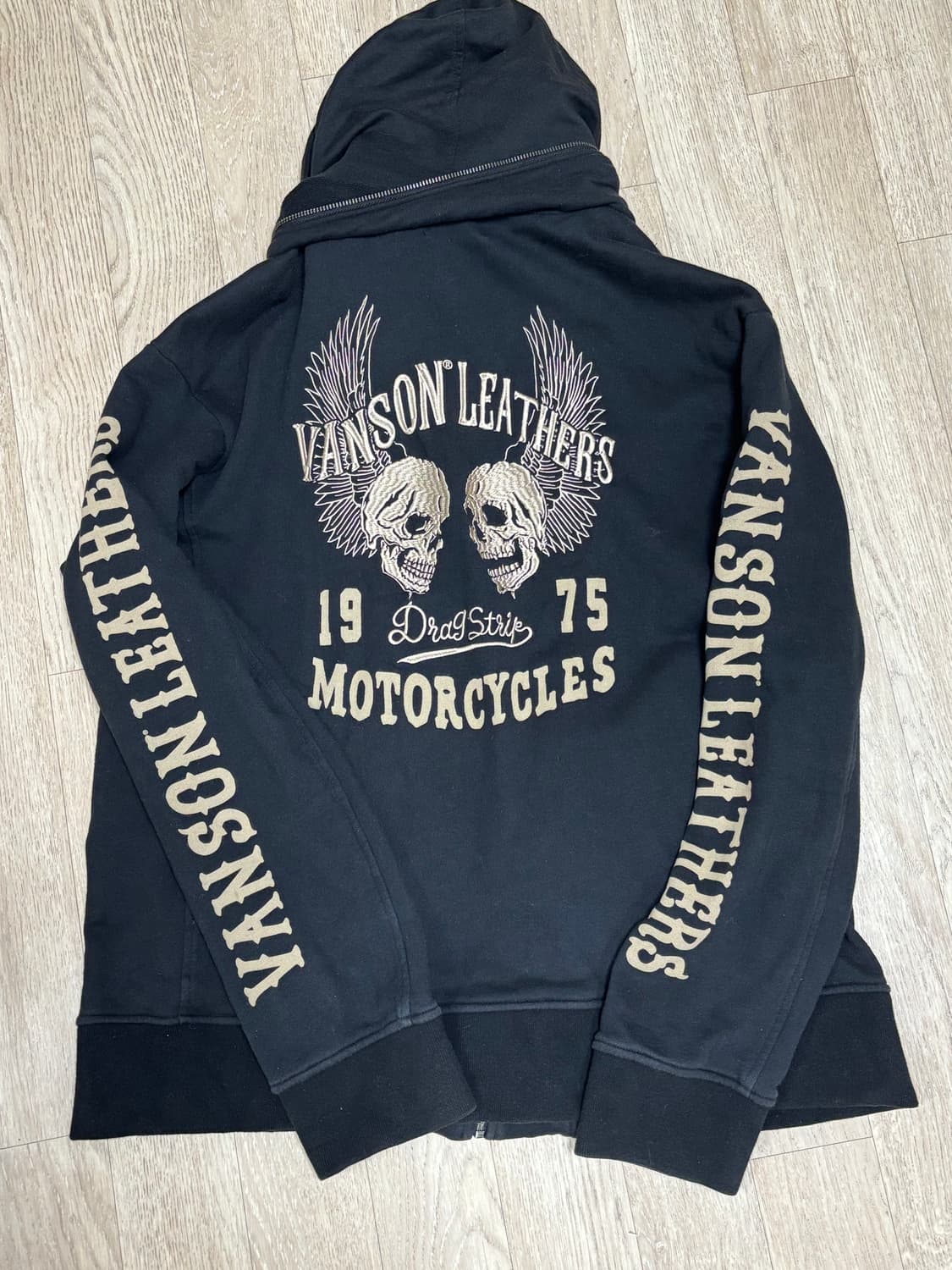 벤슨 하이넥 블랙 후드집업 상품이미지2