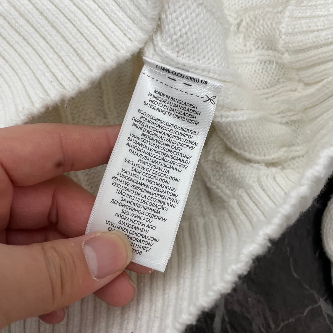 여성용 폴로랄프로렌 화이트 꽈배기 니트 상품이미지4