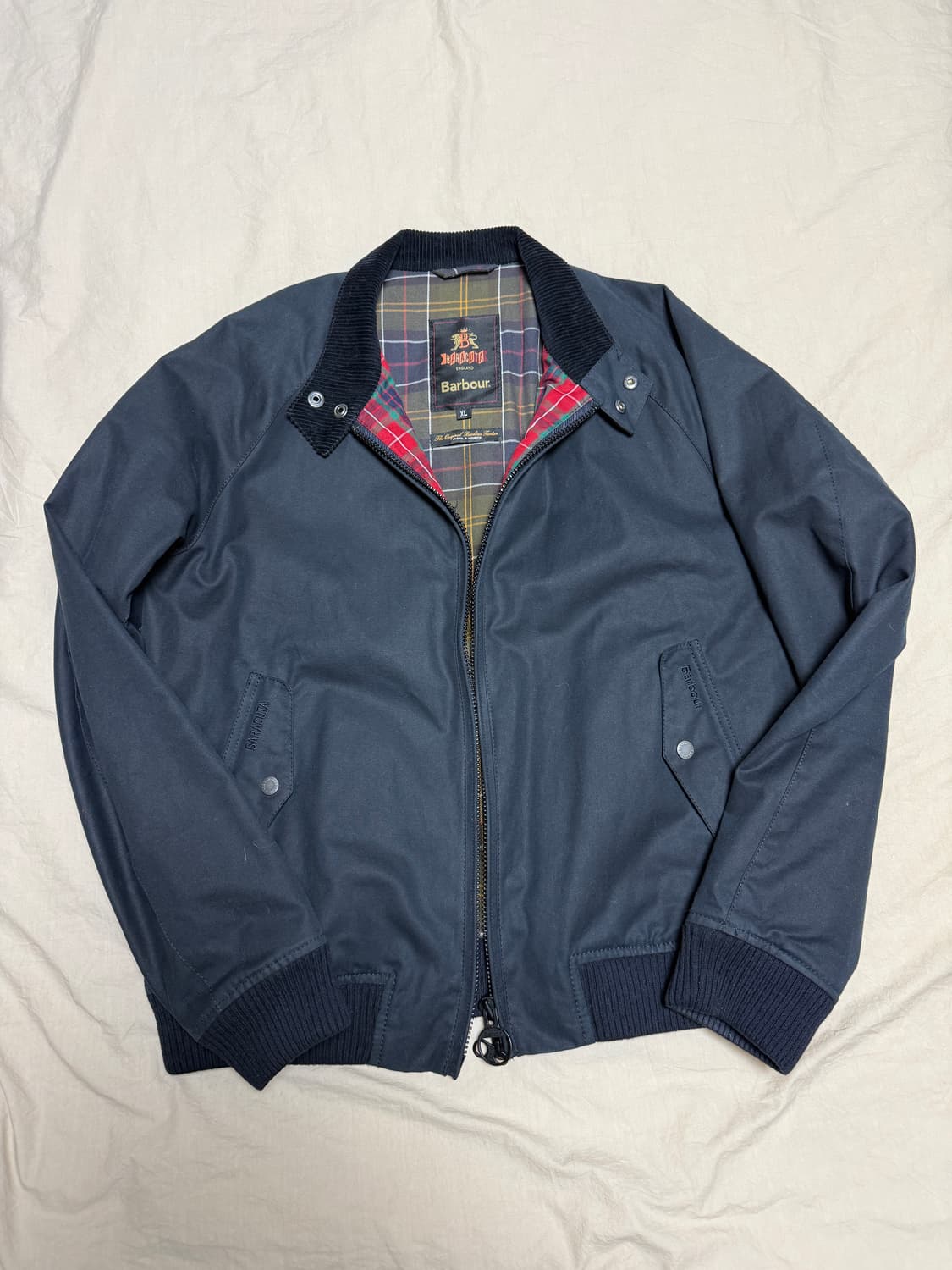 바버 X 바라쿠타 포르톤 왁스자켓 네이비 자켓 XL 상품이미지1
