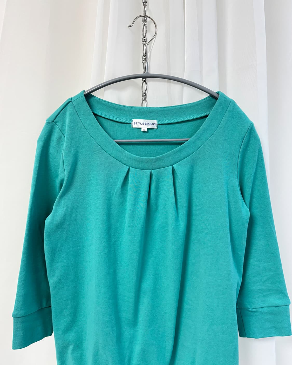 aqua sheila u-neck 3/4 sleeve top 상품이미지5