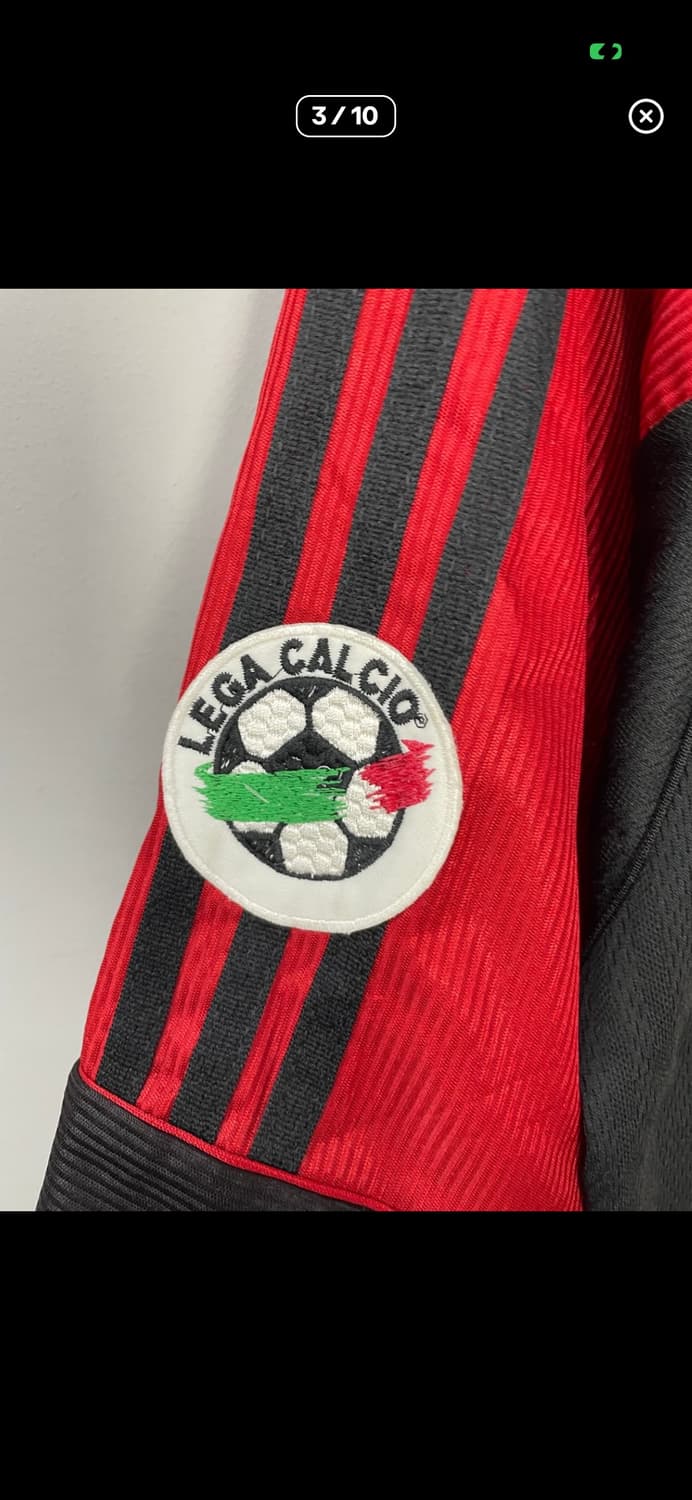 아디다스 98-99 AC밀란 레오나르두 아라우주 홈 유니폼 반팔  A36 상품이미지3