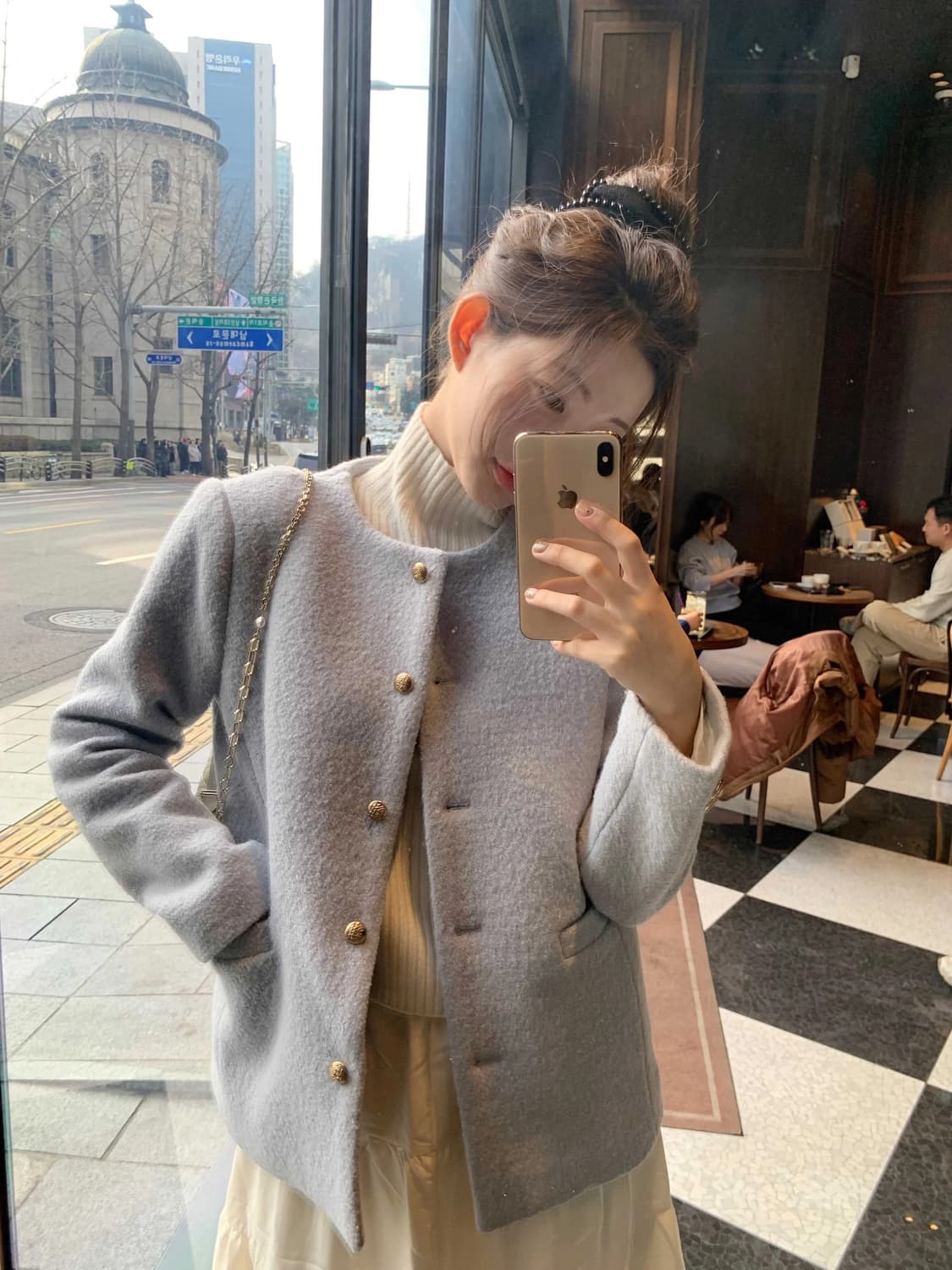 제니오 뉴 버니 부클 오버사이즈 자켓 아우터 상품이미지2