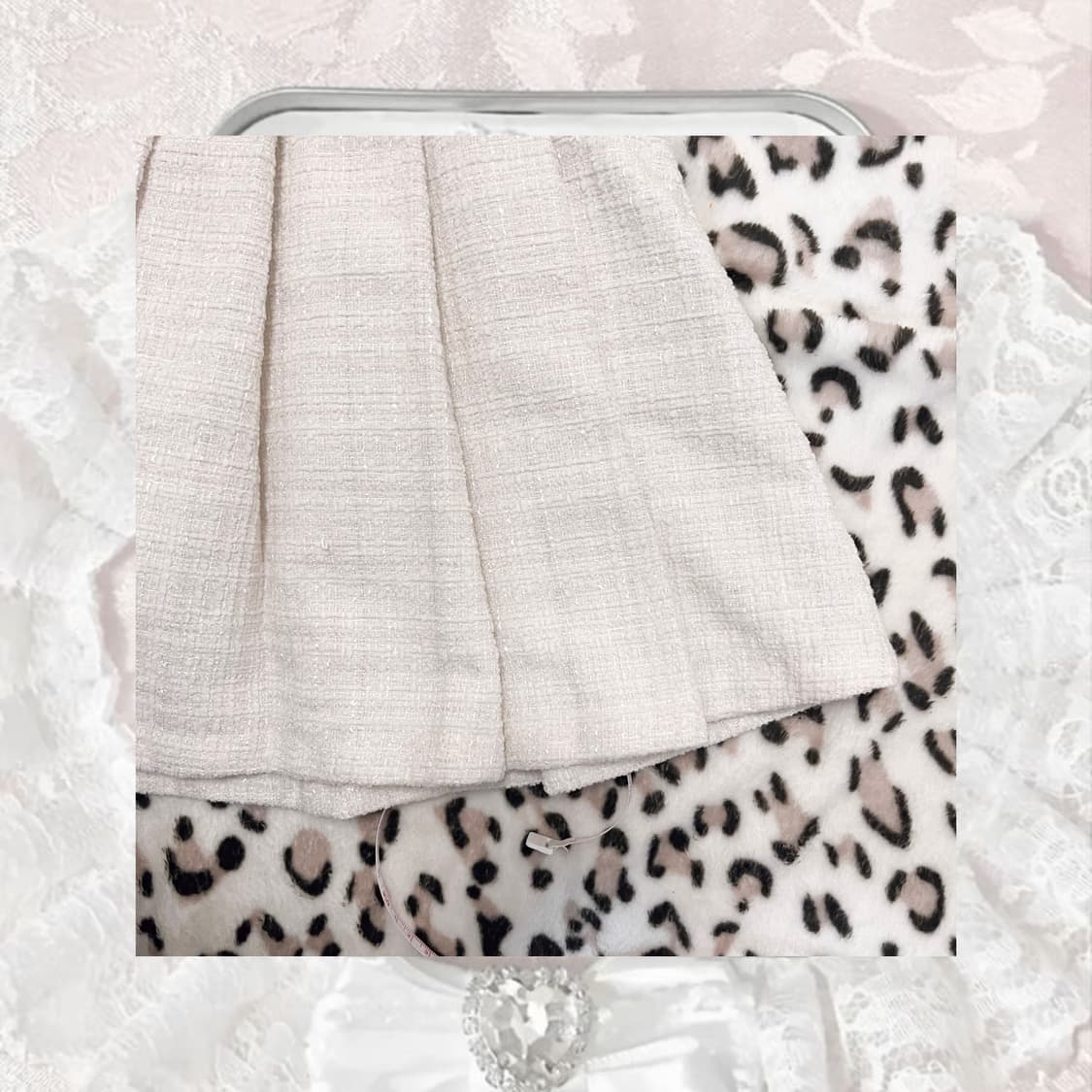 히메갸루 트위드 큐빅 큐롯 스커트🪽 상품이미지3