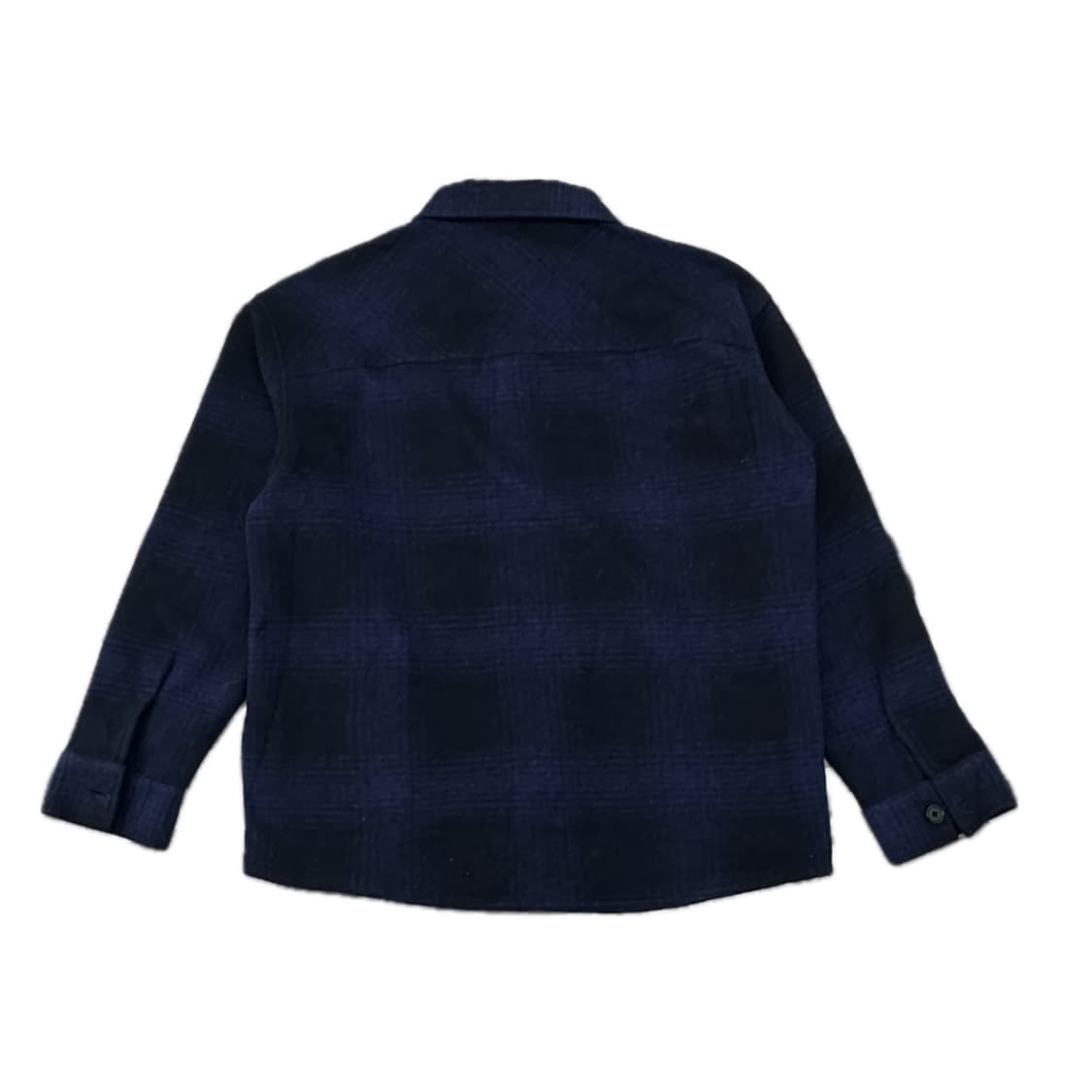 재팬 H&M 블루 깅엄 체크 모직 오버핏 레귤러핏 셔츠 아메카지 스트릿  상품이미지3