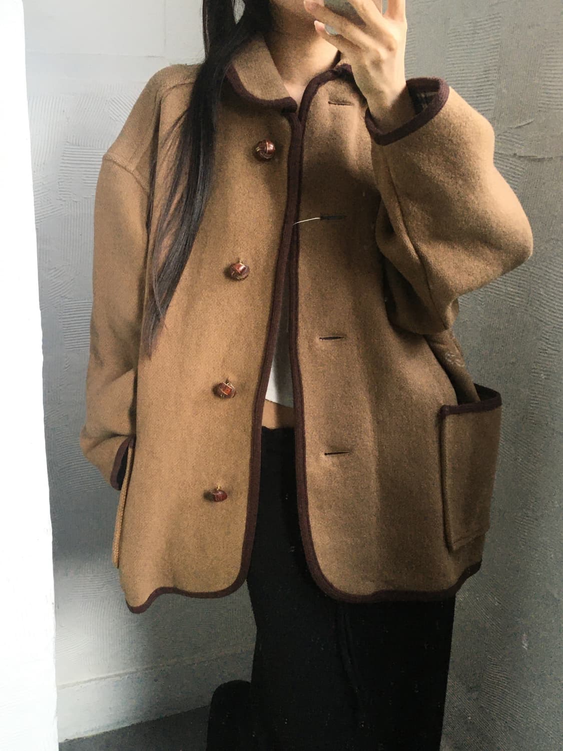 Burberry 버버리 클래식 브라운 울 코트 상품이미지1