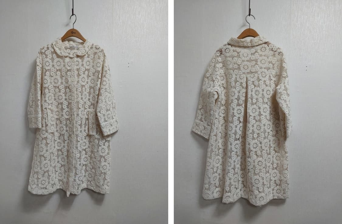 Covergirl 100%면레이스 코트 햅버형 미착 6 상품이미지3