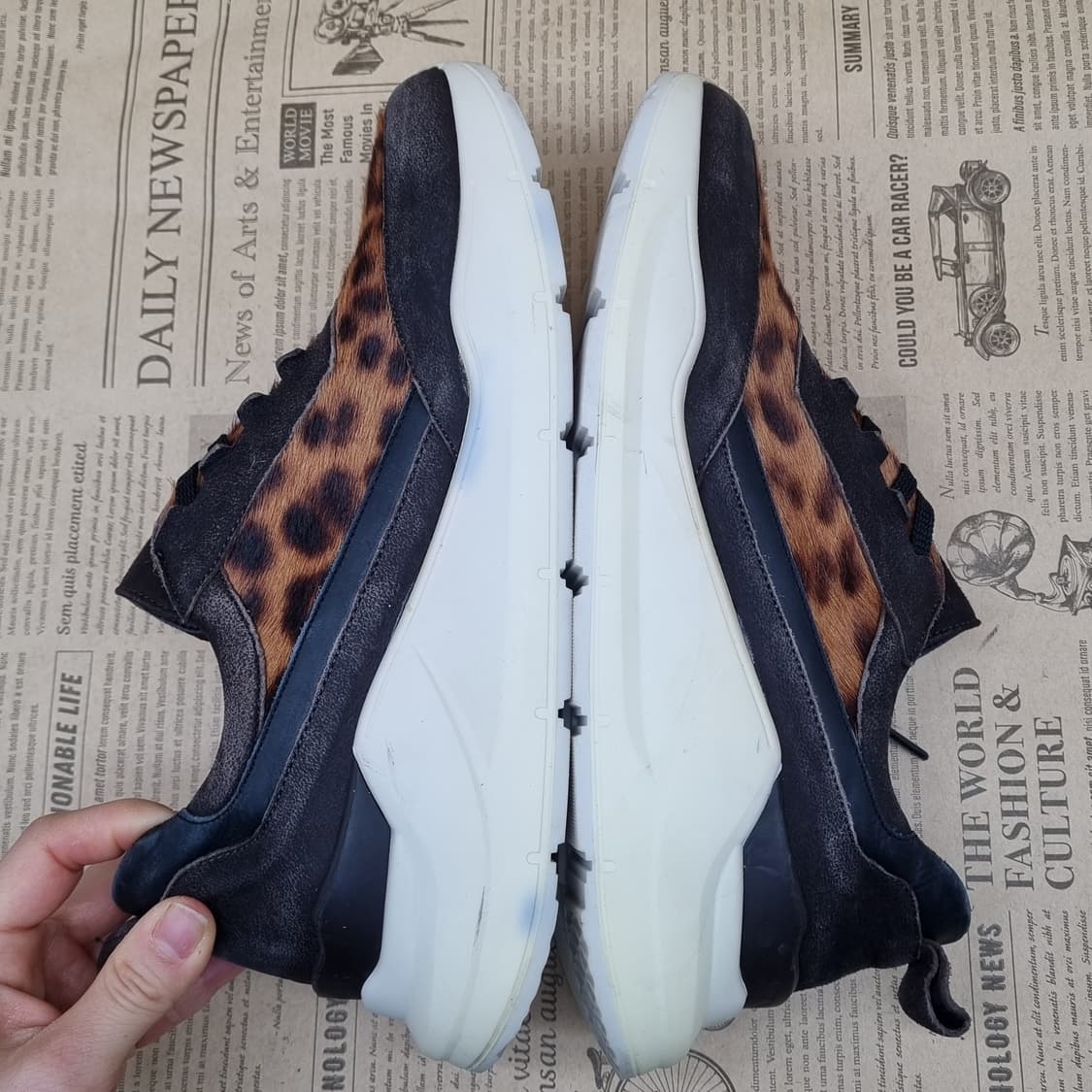 베라왕 송치 레오파드 패턴 운동화245 굽4 상품이미지5