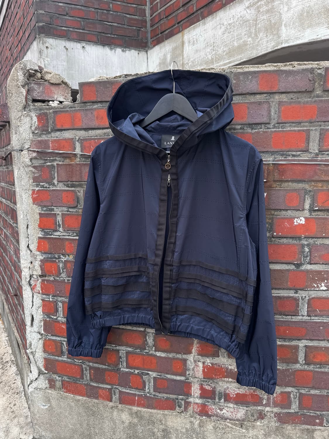 랑방 크롭 나일론 투웨이 후드자켓 상품이미지2