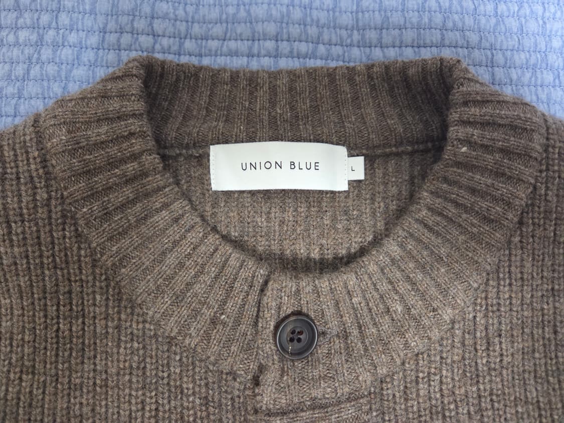 유니온블루 스트럭처 크롭 가디건 멜란지브라운 상품이미지4