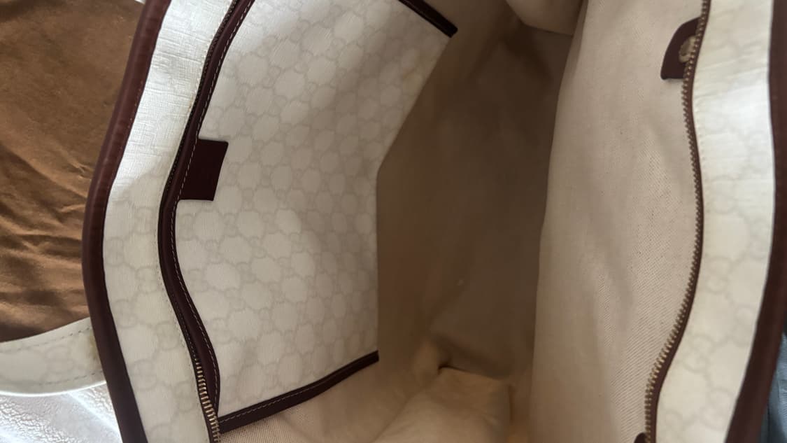 구찌 슈프림 삼선 PVC 카바스 숄더&토트백 상품이미지3