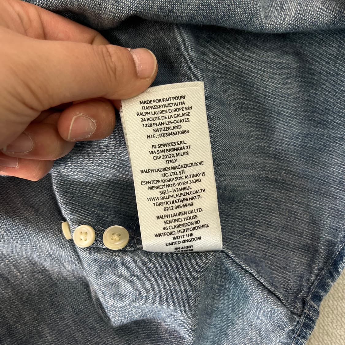 110 폴로랄프로렌 신형 qr 데님셔츠 상품이미지9